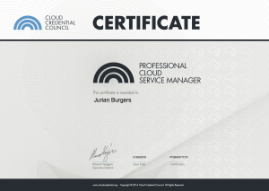 Professional Cloud Service Manager PCSM16111721